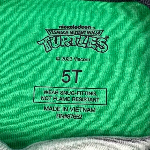 Teenage Mutant Ninja Turtles Boys Sz 5T Tee Shirt Graphic Green Cosplay Costume - Picture 3 of 12